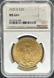 1925-D $20 St Gaudens MS64+ NGC | Precious Metals & Rare ...