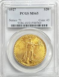 1927 GOLD US $20 SAINT GAUDENS DOUBLE EAGLE ...