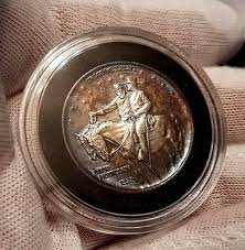 1925 - STONE MOUNTAIN Colorful Toned Commemorative 50c Silver Half Dollar Coin | eBay