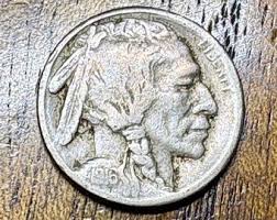 1913 Buffalo Nickel Type 2 in VG Condition, Horn Base Present - Etsy