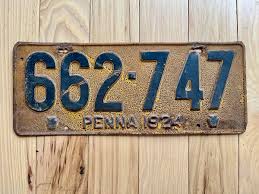 1924 Pennsylvania License Plate – RusticPlates