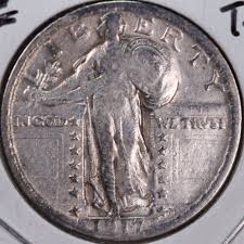 1917 Standing Liberty Quarter, T-2, Very Good+ Circulated ...