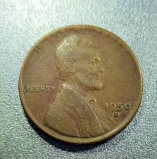 1950 D Lincoln Wheat Penny "L" On Rim "In God We Trust" On ...