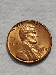 1958-D - RD Lincoln WHEAT Cent WITH ERROR, DATE,LI,B,ERTY ...