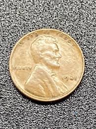 1941 Lincoln No Mint Mark Wheat Penny L Rim One Cent Coin ...