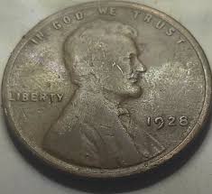 1928 No Mint Mark Wheat Penny Error L & W On Rim And Cud ...