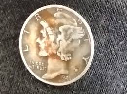 1944 Silver Mercury Dime! Rare, Extremely. Extra Fine ...