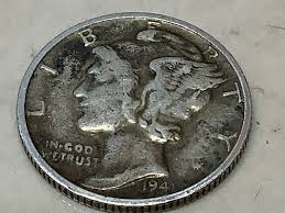 1941-S Mercury Silver Dime VF-30 Diagonal Bands Definitely ...