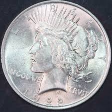 1922 Peace Silver Dollar, Mint State Uncirculated Coin ...