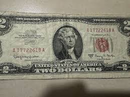 1963 a 2 dollar bill red seal. Printing error, a very rare banknote. | eBay