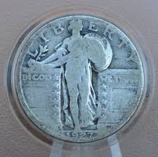 1927 D Standing Liberty Silver Quarter - G/VG (Good-Very ...