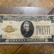 1928 - 20 Gold Seal Dollar Bill - Gold Certificate -antique ...