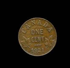 Canada - 1921 Small Cent - King George V - Circulated ...