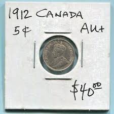 CANADA - FANTASTIC HISTORICAL GEORGE V SILVER 5 CENTS, 1912 ...