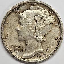 1941 Mercury Dime Very Good β Mount Vernon Coin