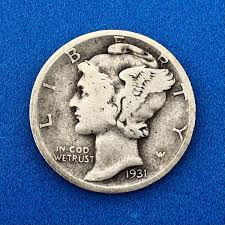 1931 D United States 90% Silver Mercury Dime Better Scarce ...