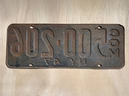 Vintage 1940s Authentic Commercial New York License Plate ...