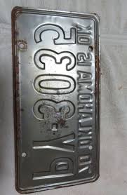 OKLAHOMA passenger 1970 license plate PY-3035 | eBay