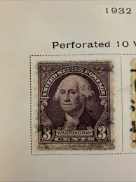 Vintage Rare 1932 US 3 Cent George Washington Stamp | Purple / Violet | eBay