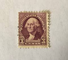 Vtg Rare 1932 US 3 Cent George Washington Postmarked Stamp Purple / Violet Good | eBay Australia