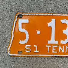 1951 Tennessee License Plate University of Tennessee Decor ...