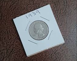 1939 Silver Washington Quarter - Etsy