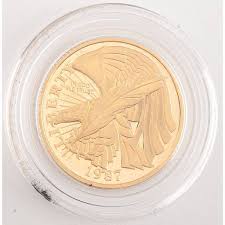 United States Constitution Bicentennial Gold $5 1987 W,