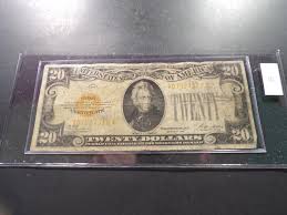 Sold at Auction: 1928 Series U.S. $20 Gold Certificate Note - Yellow Seal - AVERAGE CIRC