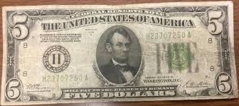 Series of 1928-B Five (5) St Louis District Dollar Bill ...