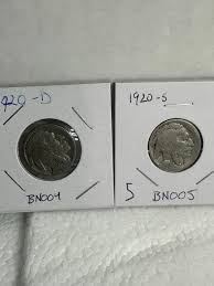 BUFFALO NICKEL LOT OF 1920S 1920D SEMI-KEY DATES APPEAR ...