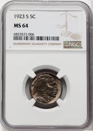 1923-S 5C Buffalo Nickel NGC MS64 - LCR Coin