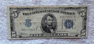 $5 1934 A Series Blue Seal Silver Certificate | Mercari