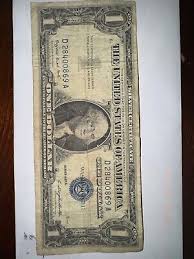 1957 Silver Certificate Rare Dollar Bill Blue Seal Old US ...