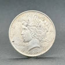 Estate 0.9 Fine Silver 1922 Lady Liberty Peace Dollar Coin c