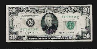 1950 B Series Twenty Dollar Federal Reserve Note $20 Bill ...