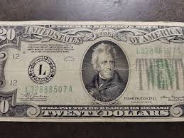 1934 San Francisco, CA $20 Federal Reserve Note Bill Twenty ...