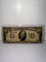 1934 A $10 Federal Reserve Note Green Seal Clean | eBay
