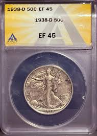 1938 D Walking Liberty Half Dollar 50c • KEY DATE • Denver ...