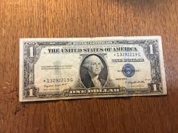 STAR note 1935-G $1 NOTE SILVER CERTIFICATE WASHINGTON ONE ...