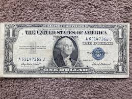 1) US $1 One Dollar Bill - Silver Certificate- Series 1935 ...