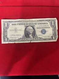 1957B $1 Silver Certificate Star Note Blue Seal Currency | eBay