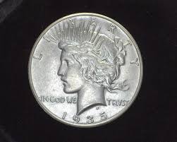 1935 S Peace Dollar AU-50 - US Coin — Huntington Stamp ...