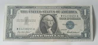 1957 One Dollar Bill Silver Certificate Average Circulated Blue Seal VG-AU | eBay