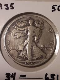 1935 Philadelphia Mint US 50C Walking Liberty Half Dollar ...