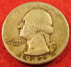 1947 D Denver Washington Silver Quarter - Circulated ...