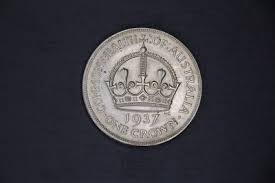 Fantastic Australian 1937 KGVI Crown Coin 92.5% Silver | eBay Australia
