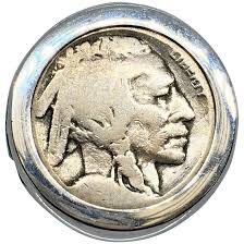 US Coin Indian Head Buffalo Nickel 925 Sterling Silver Ring ...