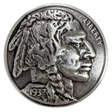 BS9181-A SRTP 7/8" Antique Silver Buffalo Nickel Indian Head ...