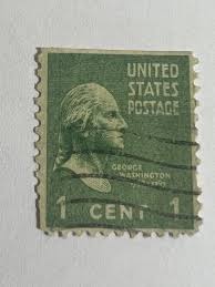 George Washington 1 Cent Stamp 1789-1797 ( Very Rare Vintage ...