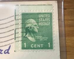 Vintage 1948 Mount Rushmore Linen Postcard and George ...